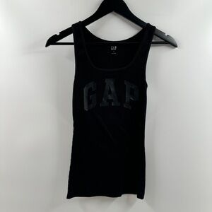 Gap Black Logo Tank Top Women’s Size Small Monochrome Graphic